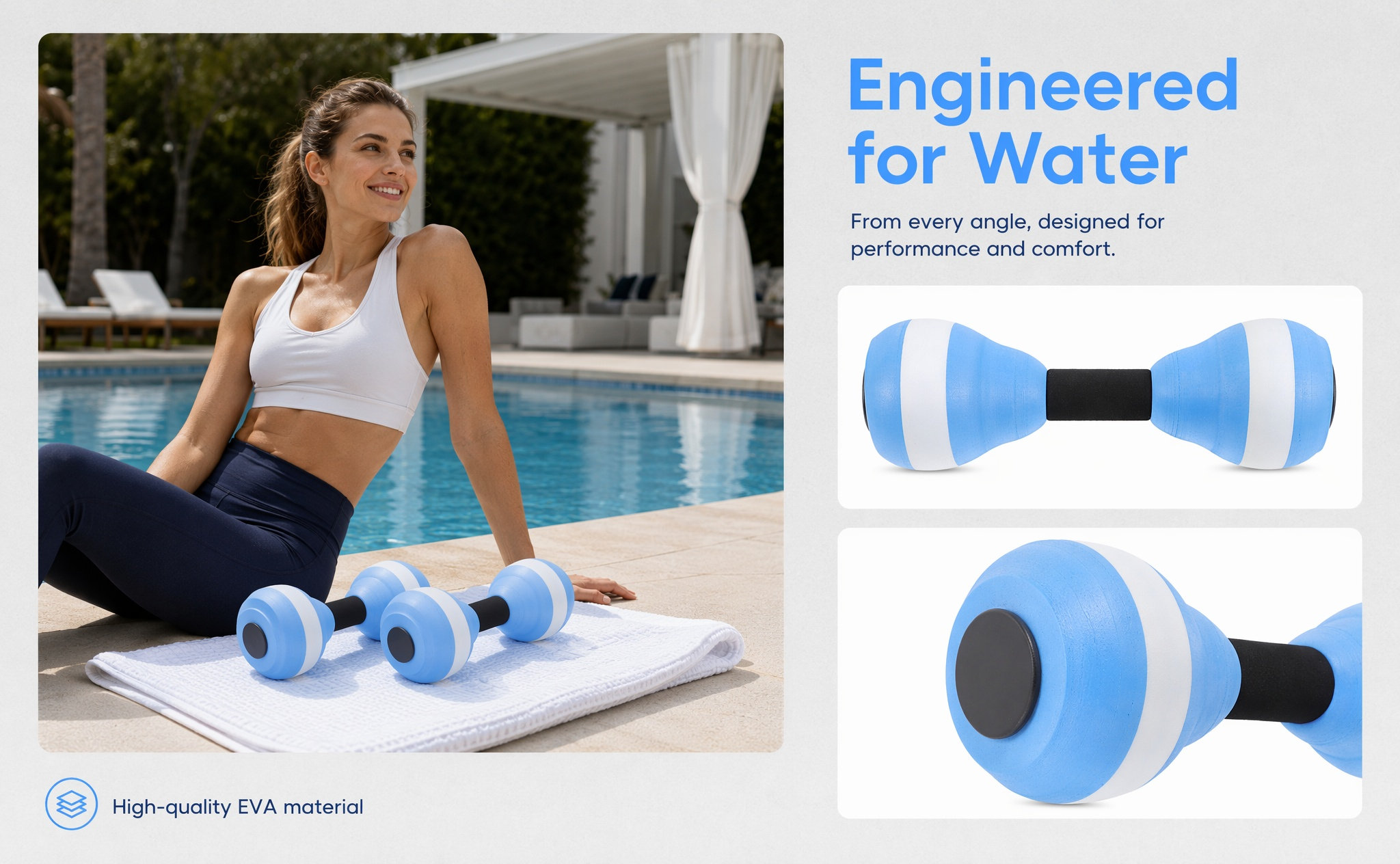 Aquatic Aerobics - 1 para hantli wodnych z pianki